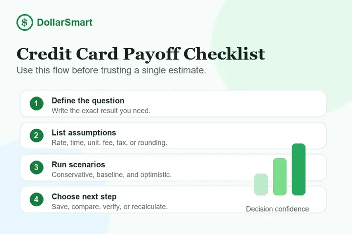 credit card payoff checklist infographic