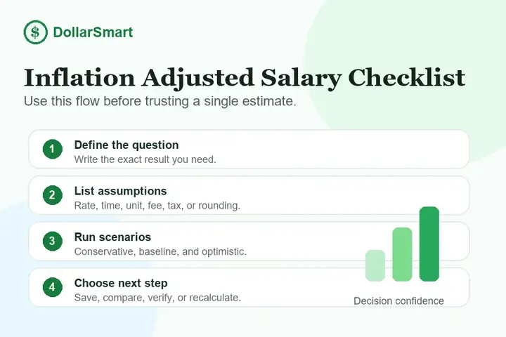 inflation adjusted salary checklist infographic
